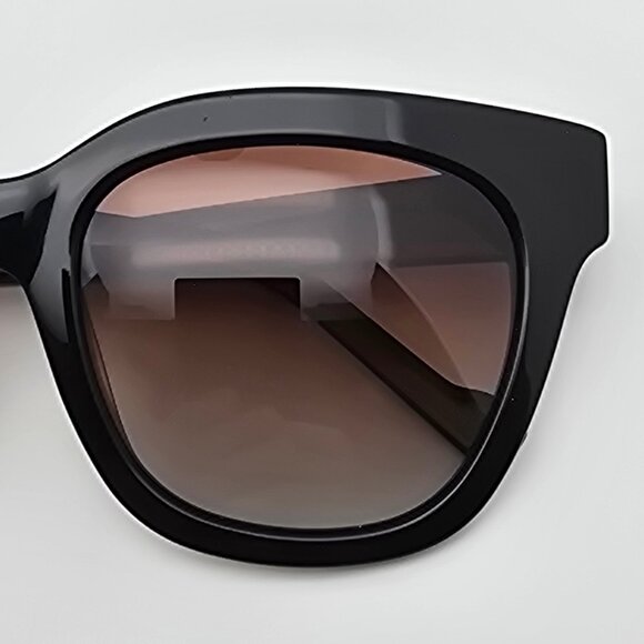 William Rast WR003P 01F Black Frame Polarized Brown Gradient Lens Sunglasses main image 12